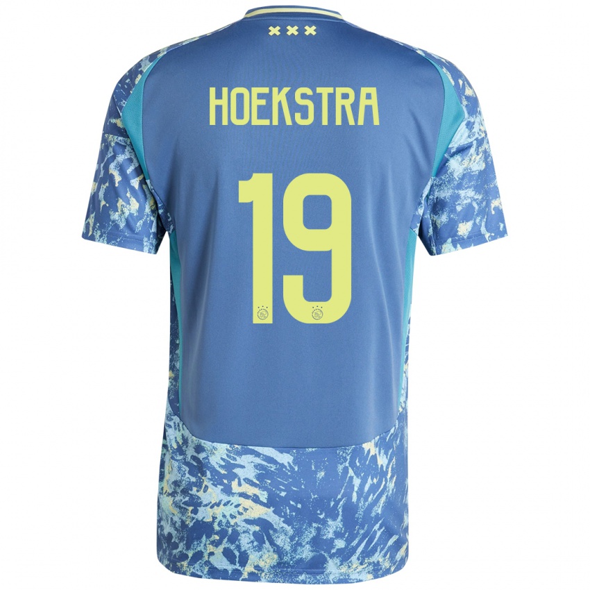 Dětské Tiny Hoekstra #19 Šedá Modrá Žlutá Daleko Hráčské Dresy 2024/25 Dres