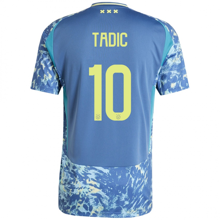 Dětské Dusan Tadic #10 Šedá Modrá Žlutá Daleko Hráčské Dresy 2024/25 Dres