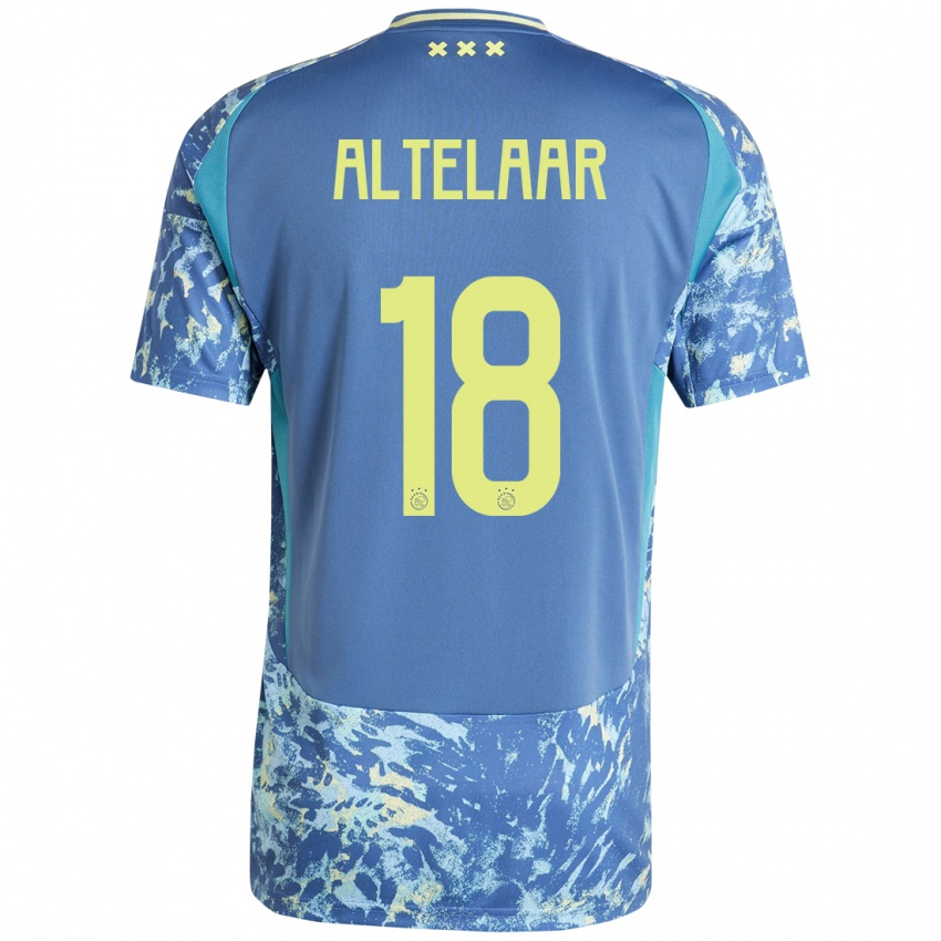 Dětské Jamie Altelaar #18 Šedá Modrá Žlutá Daleko Hráčské Dresy 2024/25 Dres