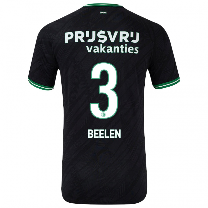 Dětské Thomas Beelen #3 Černo Zelená Daleko Hráčské Dresy 2024/25 Dres