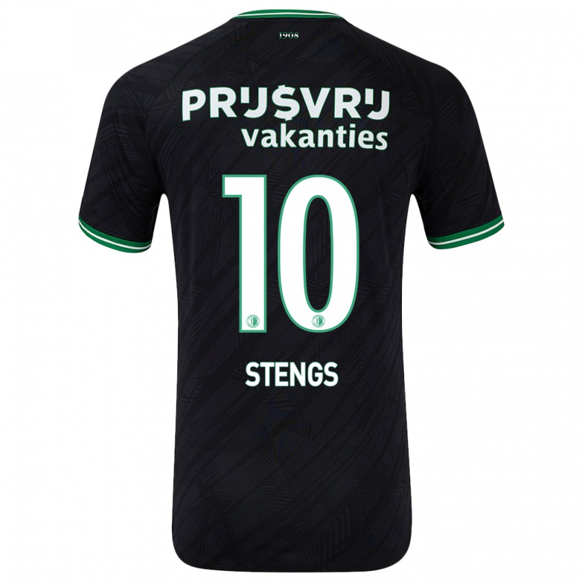 Dětské Calvin Stengs #10 Černo Zelená Daleko Hráčské Dresy 2024/25 Dres