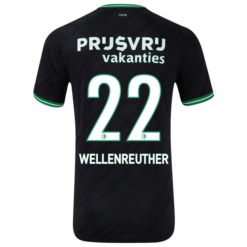 Dětské Timon Wellenreuther #22 Černo Zelená Daleko Hráčské Dresy 2024/25 Dres