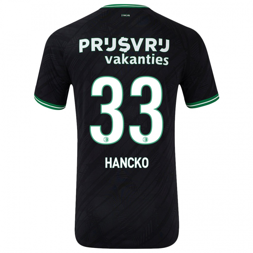 Dětské David Hancko #33 Černo Zelená Daleko Hráčské Dresy 2024/25 Dres