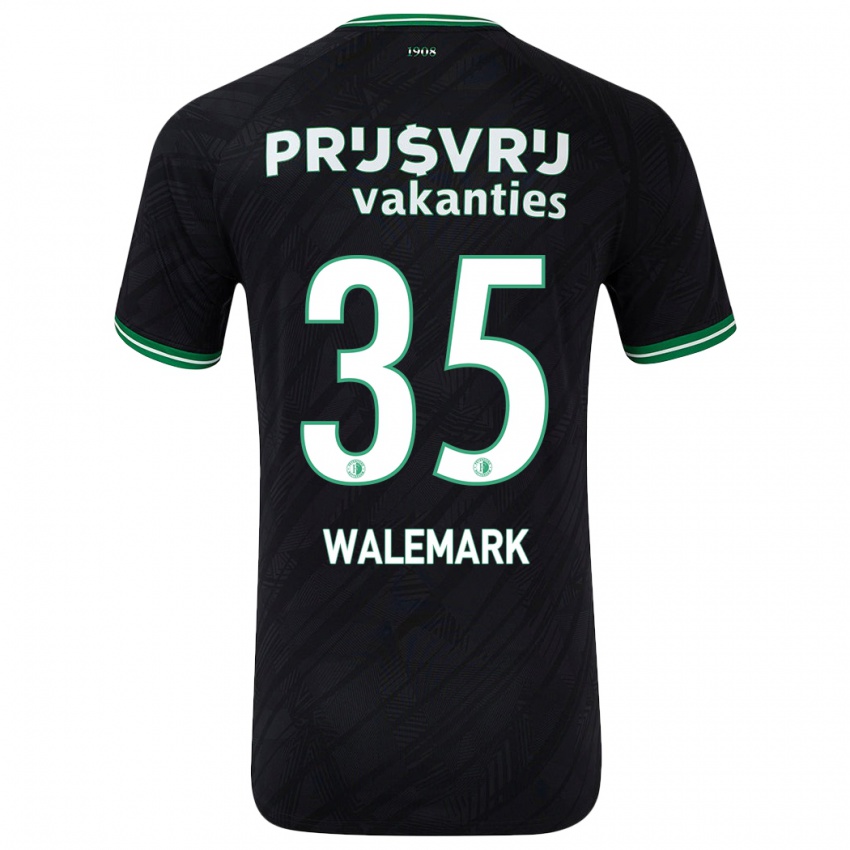 Dětské Patrik Walemark #35 Černo Zelená Daleko Hráčské Dresy 2024/25 Dres