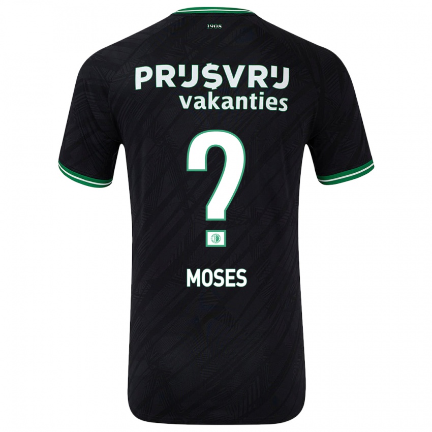 Dětské Troy Moses #0 Černo Zelená Daleko Hráčské Dresy 2024/25 Dres