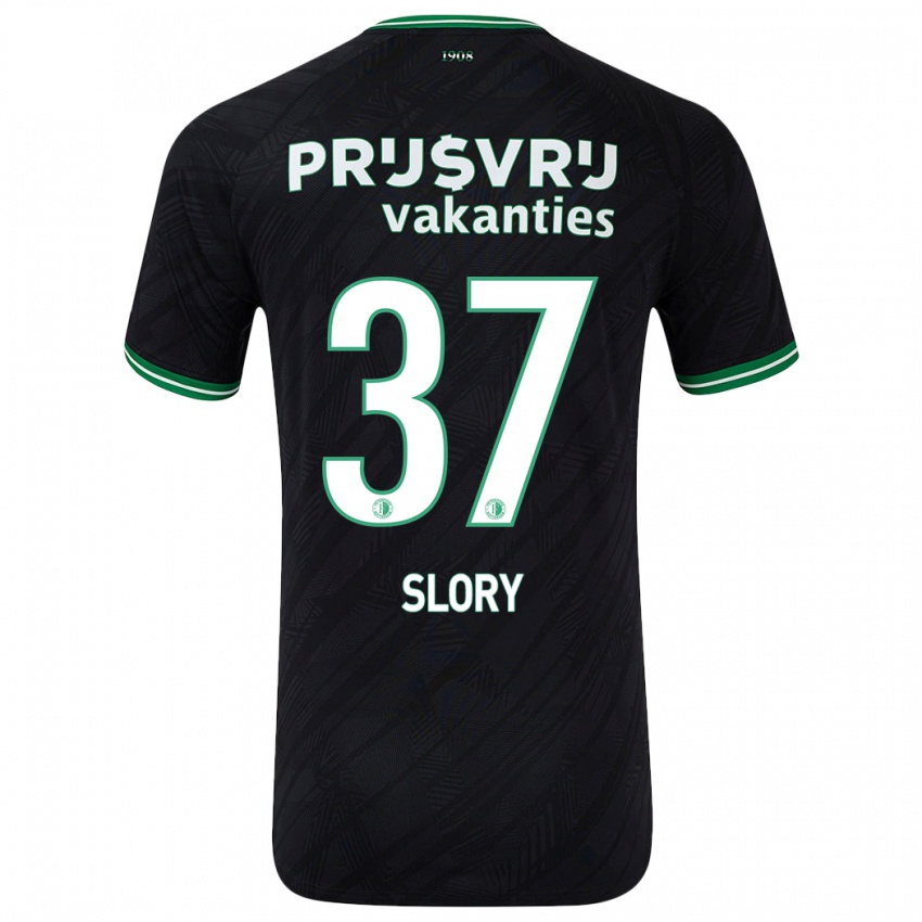 Dětské Jaden Slory #37 Černo Zelená Daleko Hráčské Dresy 2024/25 Dres