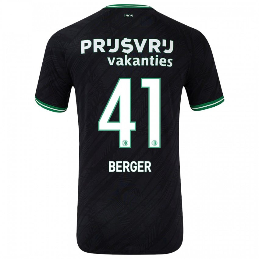 Dětské Mannou Berger #41 Černo Zelená Daleko Hráčské Dresy 2024/25 Dres