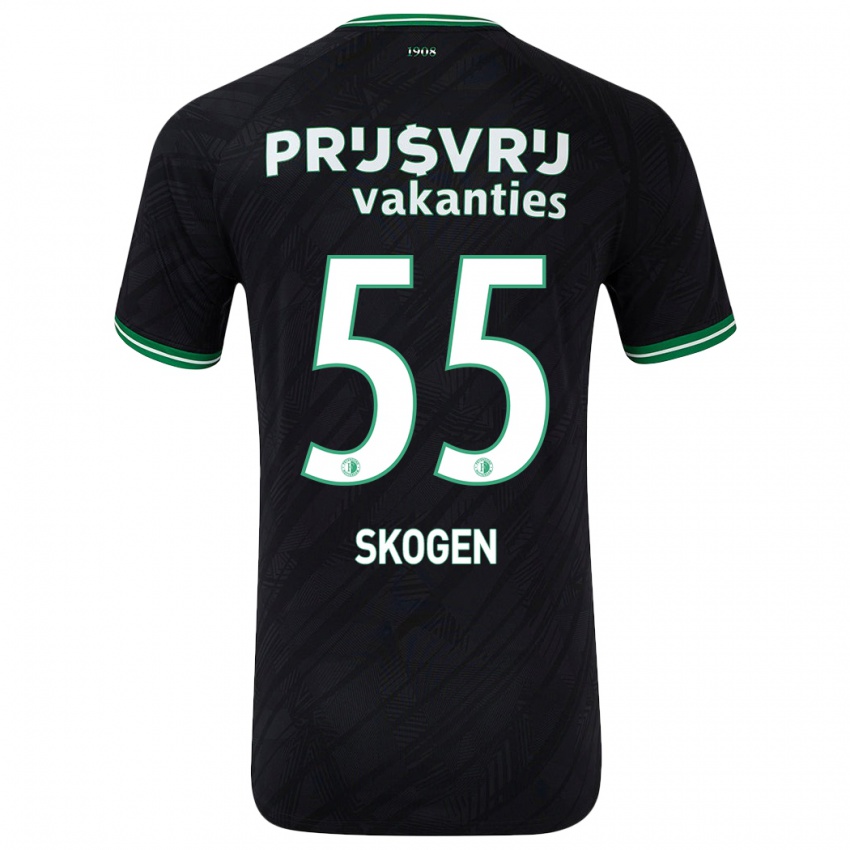 Dětské Sondre Skogen #55 Černo Zelená Daleko Hráčské Dresy 2024/25 Dres