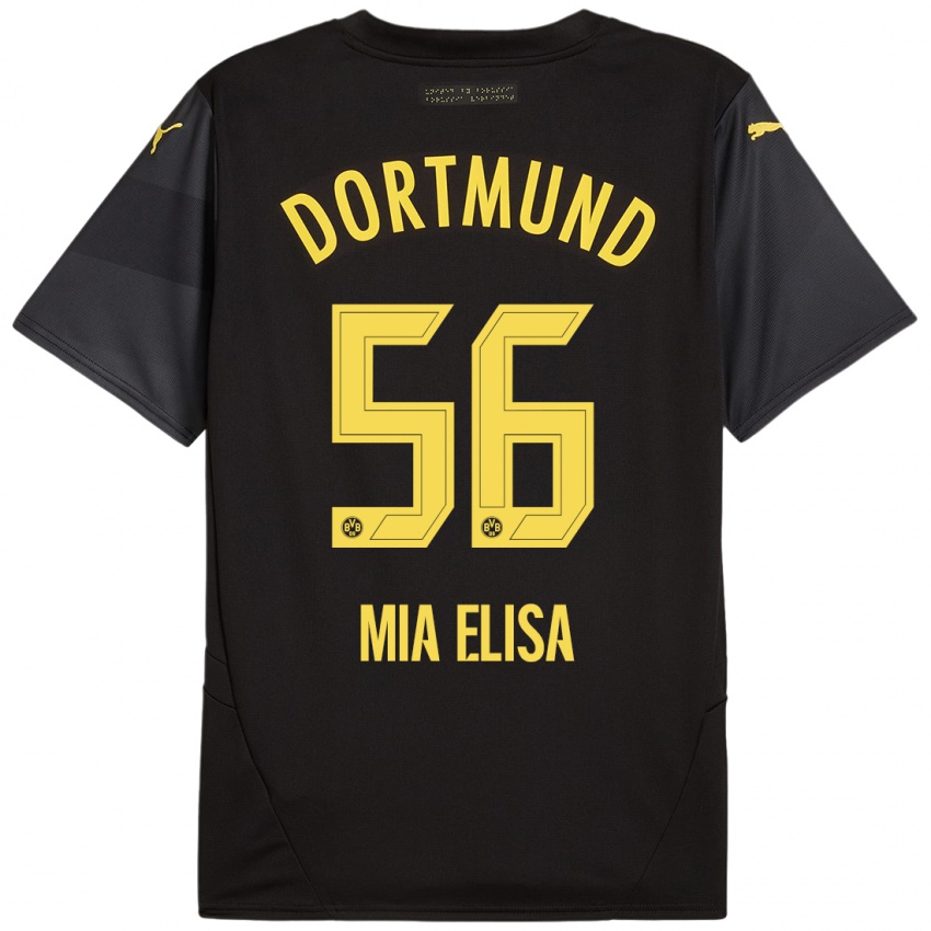 Dětské Bomnuter Mia Elisa #56 Černá Žlutá Daleko Hráčské Dresy 2024/25 Dres