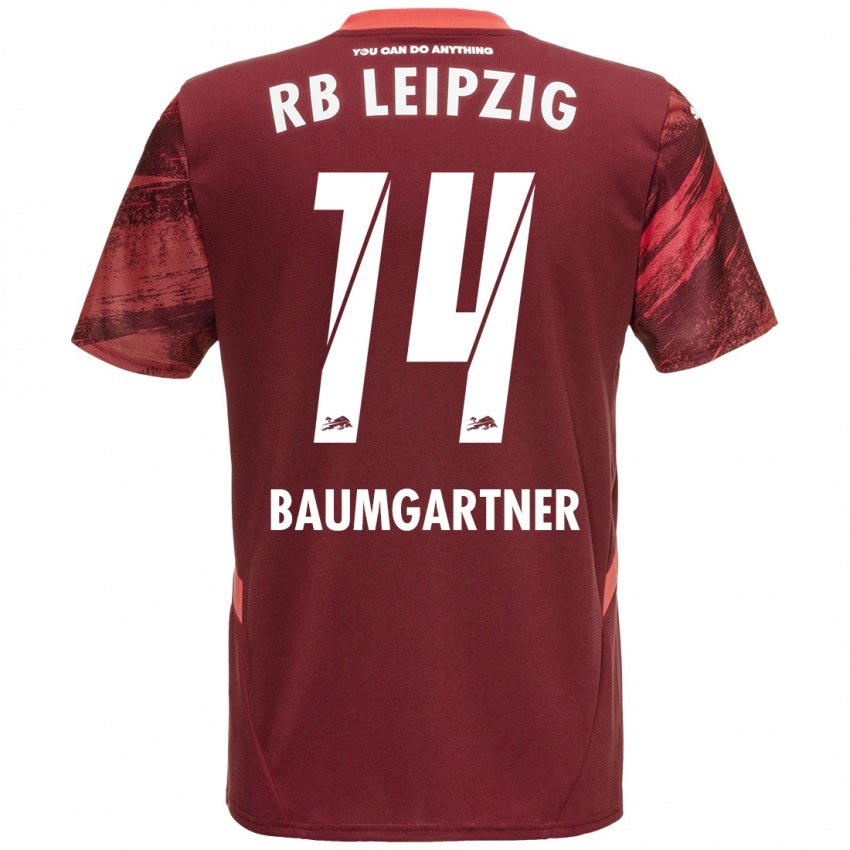 Dětské Christoph Baumgartner #14 Burgundské Daleko Hráčské Dresy 2024/25 Dres