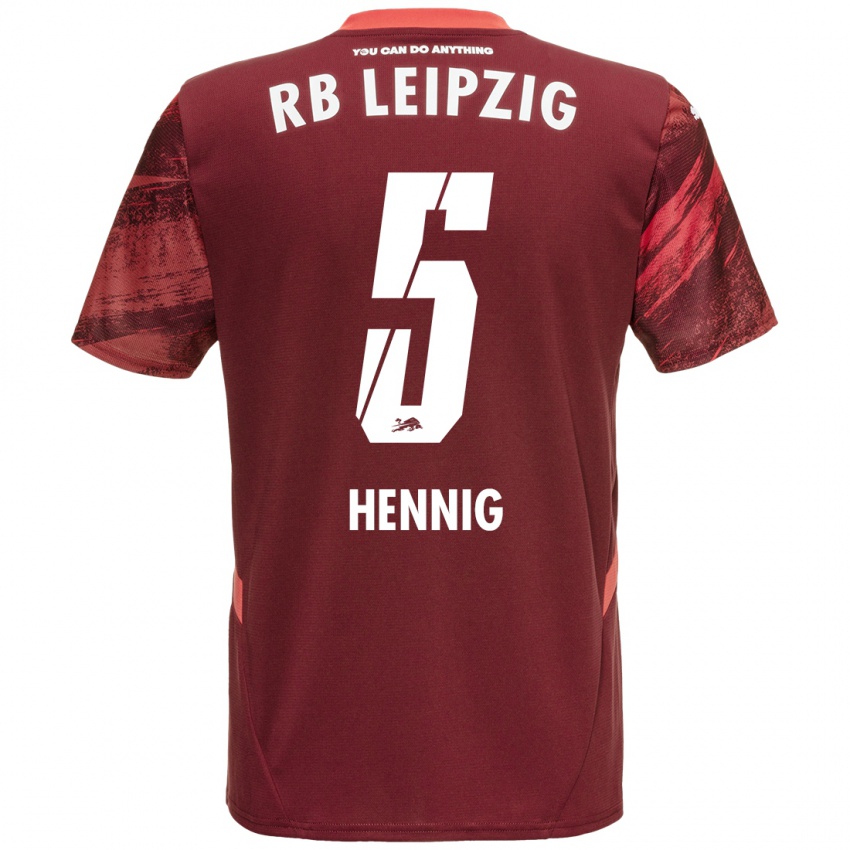 Dětské Lenny Hennig #5 Burgundské Daleko Hráčské Dresy 2024/25 Dres