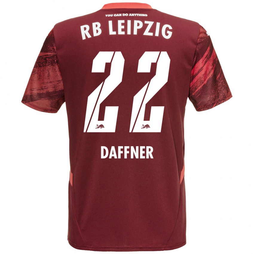 Dětské Felix Daffner #22 Burgundské Daleko Hráčské Dresy 2024/25 Dres