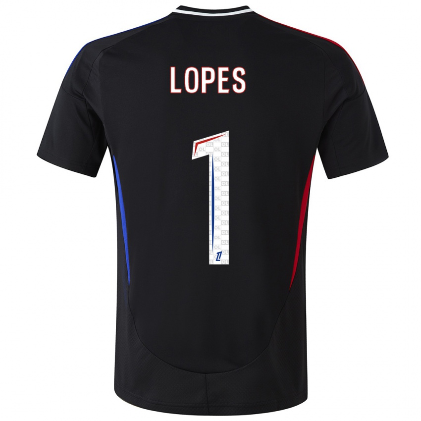 Dětské Anthony Lopes #1 Černý Daleko Hráčské Dresy 2024/25 Dres