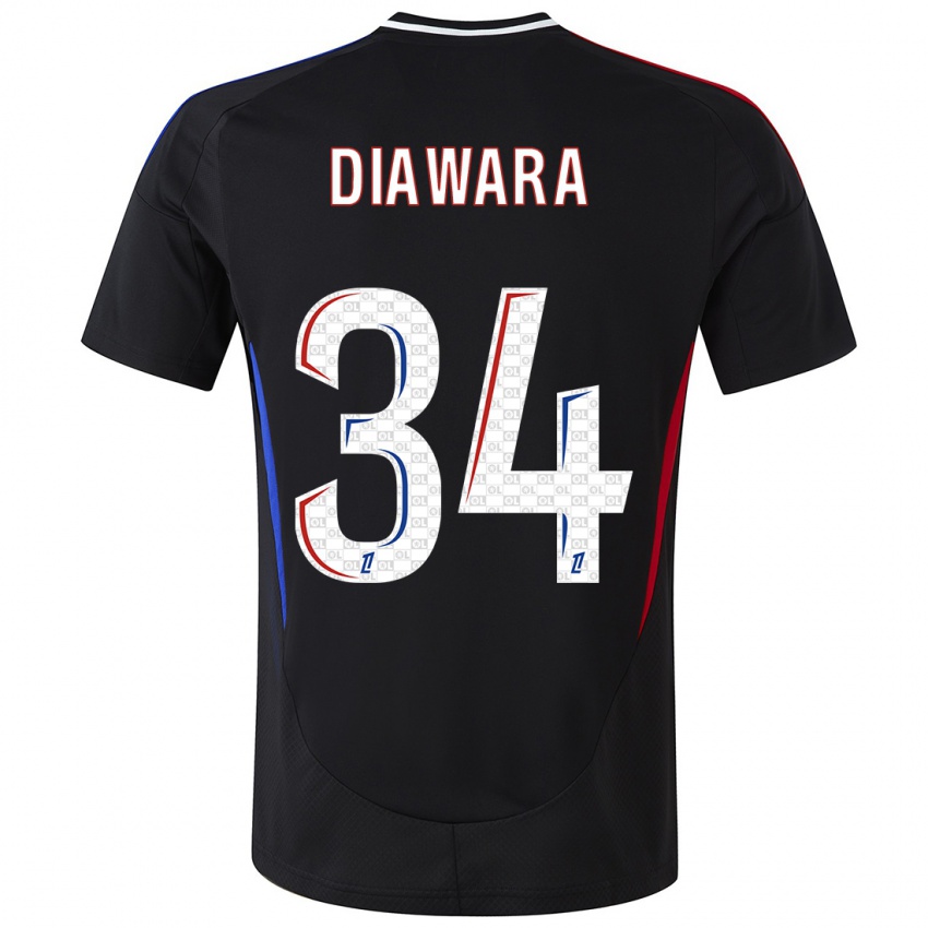 Dětské Mahamadou Diawara #34 Černý Daleko Hráčské Dresy 2024/25 Dres