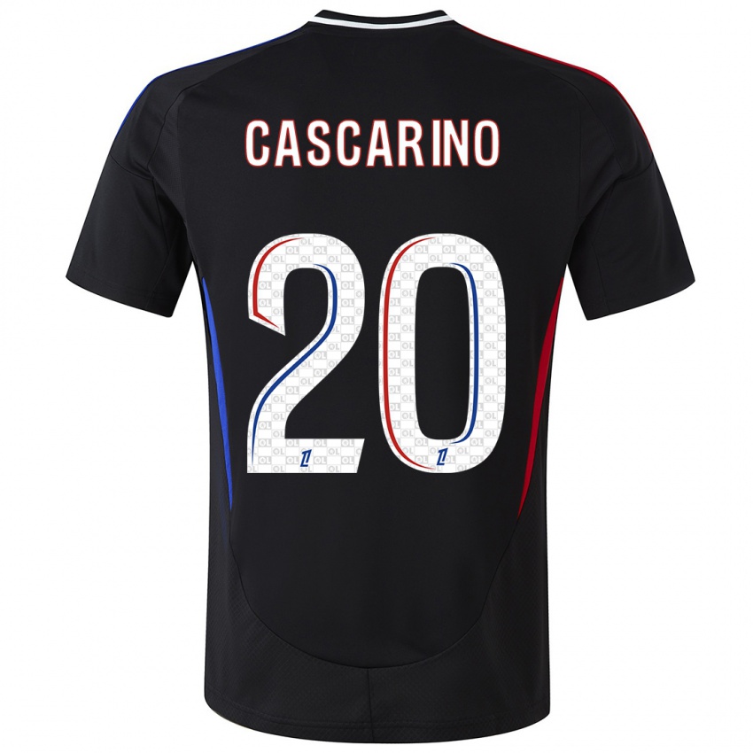 Dětské Delphine Cascarino #20 Černý Daleko Hráčské Dresy 2024/25 Dres