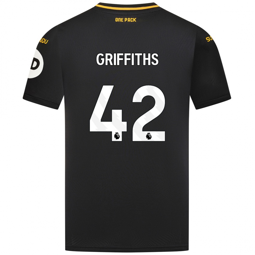 Dětské Harvey Griffiths #42 Černý Daleko Hráčské Dresy 2024/25 Dres