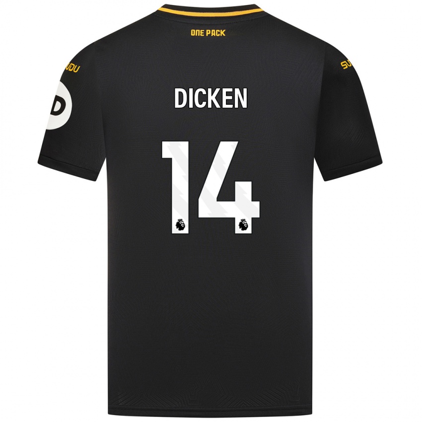 Dětské Amy Dicken #14 Černý Daleko Hráčské Dresy 2024/25 Dres