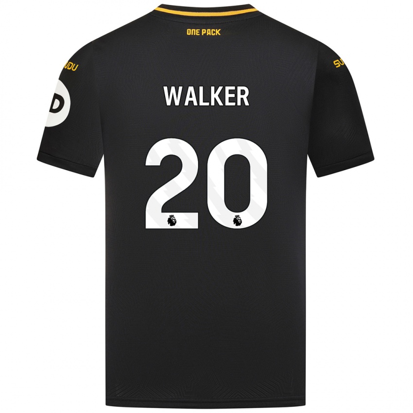 Dětské Lowri Walker #20 Černý Daleko Hráčské Dresy 2024/25 Dres