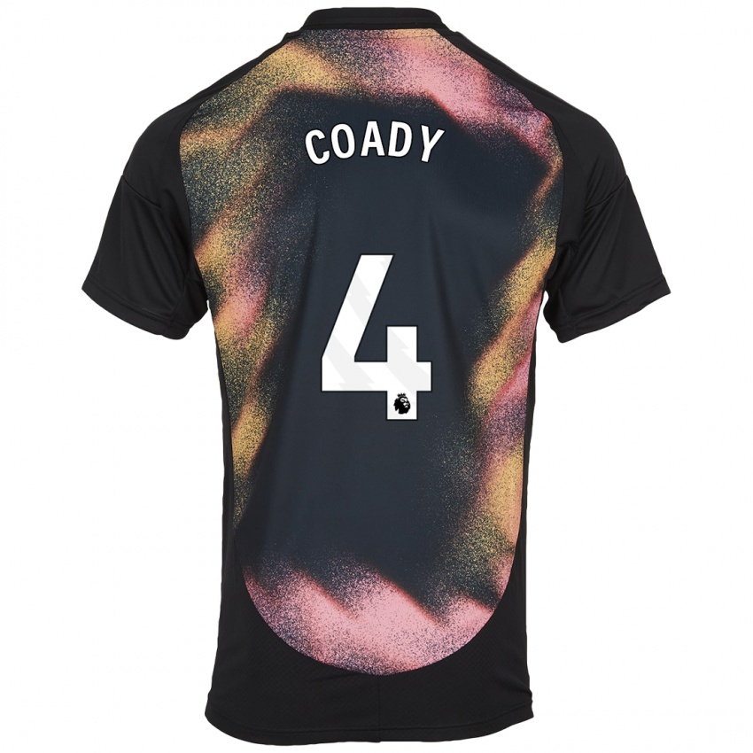 Dětské Conor Coady #4 Černá Bílá Daleko Hráčské Dresy 2024/25 Dres