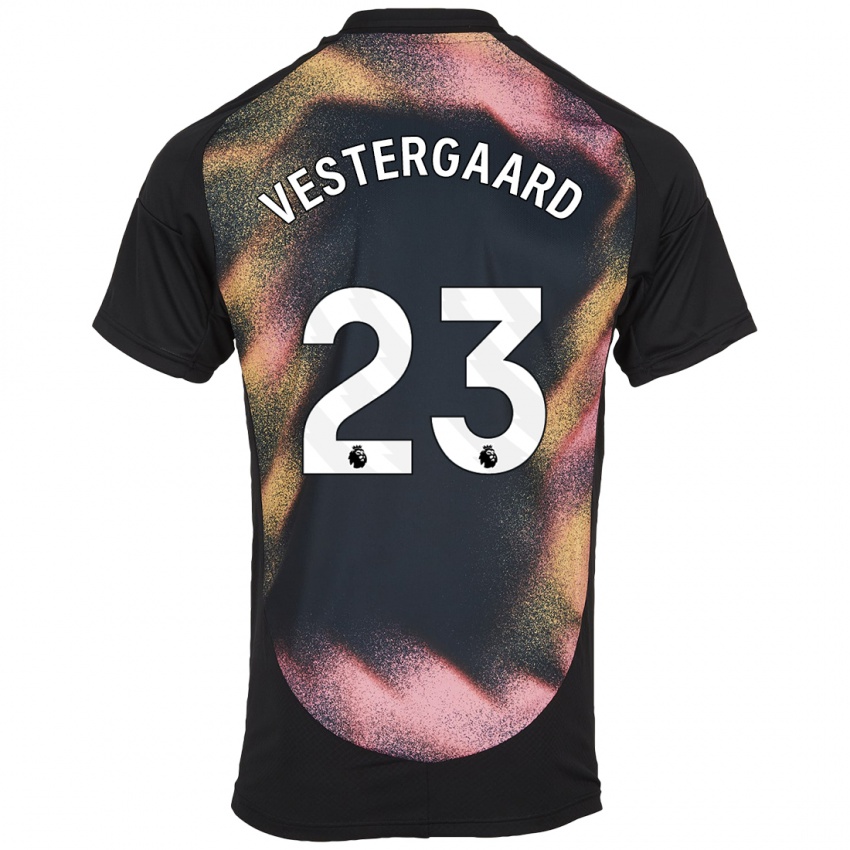 Dětské Jannik Vestergaard #23 Černá Bílá Daleko Hráčské Dresy 2024/25 Dres