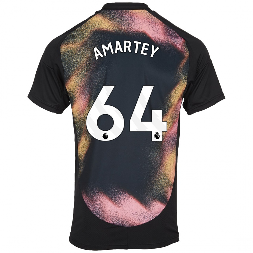 Dětské Bobby Amartey #64 Černá Bílá Daleko Hráčské Dresy 2024/25 Dres