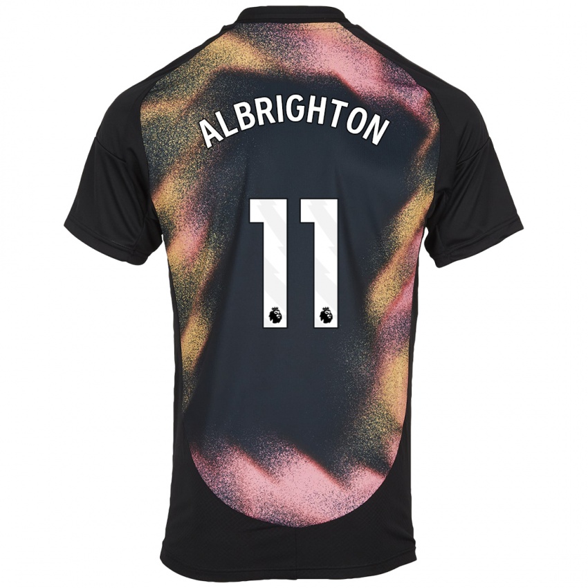 Dětské Marc Albrighton #11 Černá Bílá Daleko Hráčské Dresy 2024/25 Dres