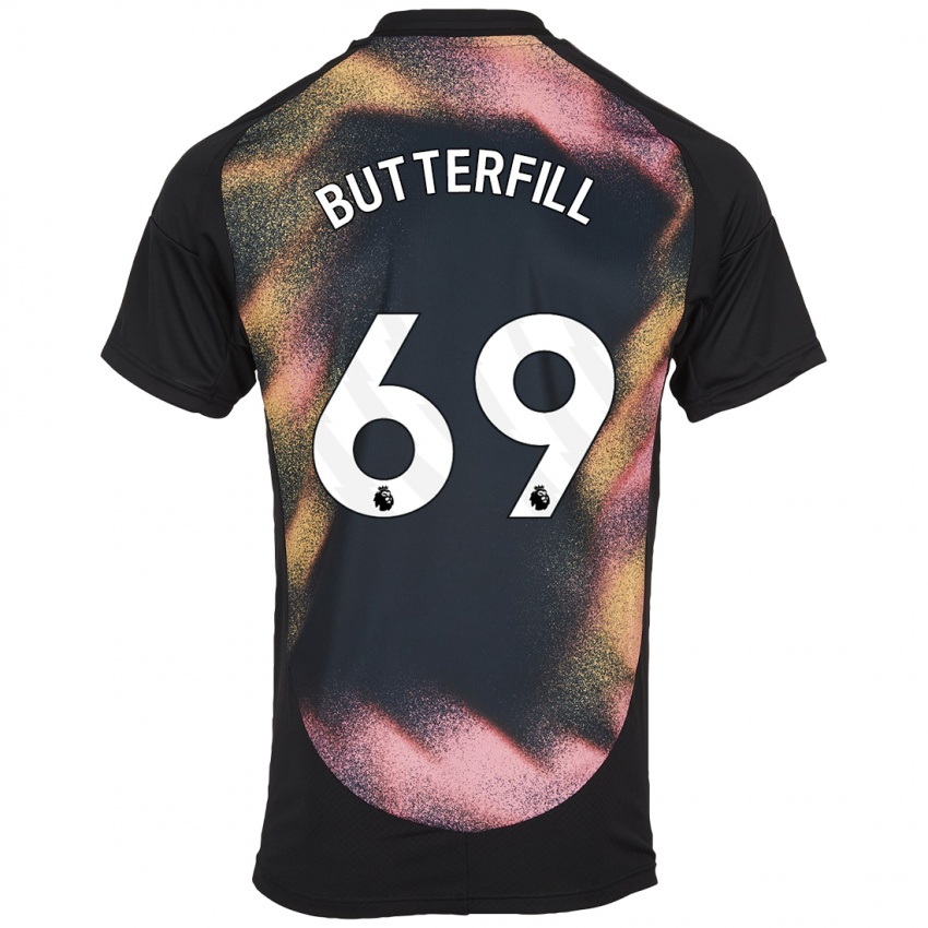 Dětské Jack Butterfill #69 Černá Bílá Daleko Hráčské Dresy 2024/25 Dres