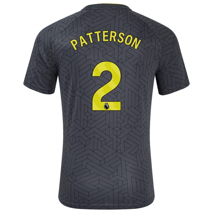 Dětské Nathan Patterson #2 Černá Žlutá Daleko Hráčské Dresy 2024/25 Dres