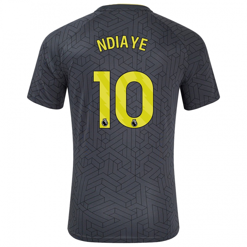 Dětské Iliman Ndiaye #10 Černá Žlutá Daleko Hráčské Dresy 2024/25 Dres