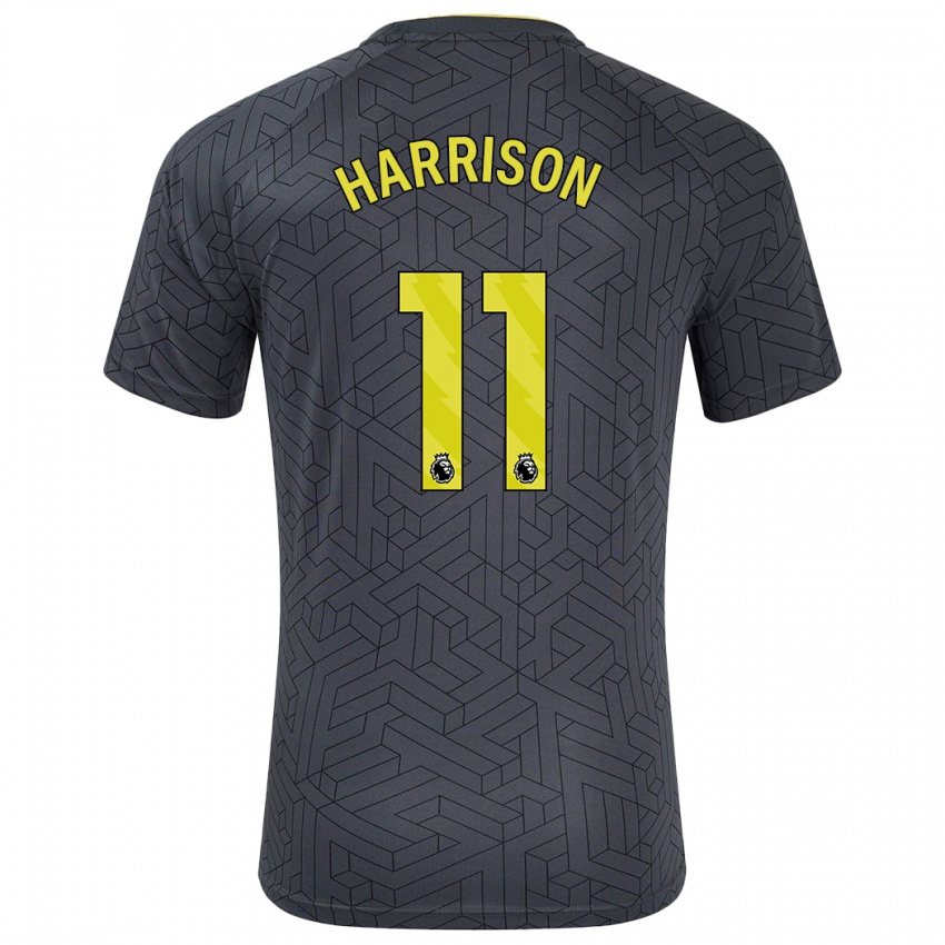 Dětské Jack Harrison #11 Černá Žlutá Daleko Hráčské Dresy 2024/25 Dres