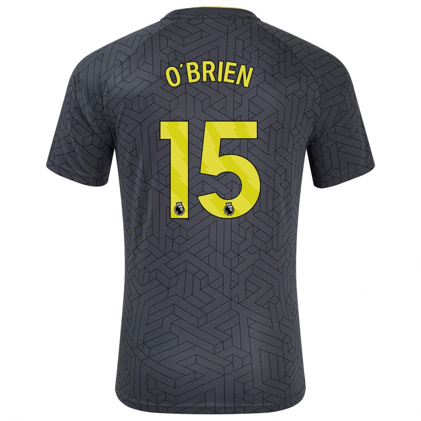 Dětské Jake O'brien #15 Černá Žlutá Daleko Hráčské Dresy 2024/25 Dres