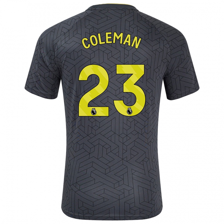 Dětské Seamus Coleman #23 Černá Žlutá Daleko Hráčské Dresy 2024/25 Dres