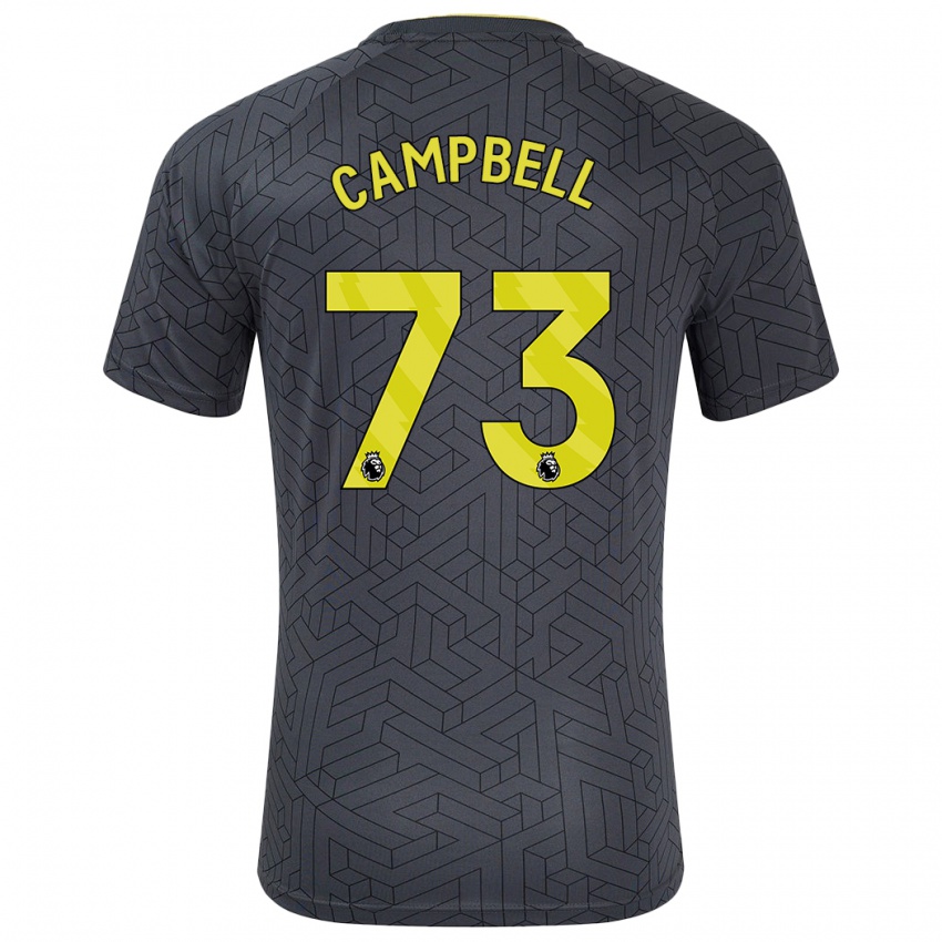 Dětské Elijah Campbell #73 Černá Žlutá Daleko Hráčské Dresy 2024/25 Dres