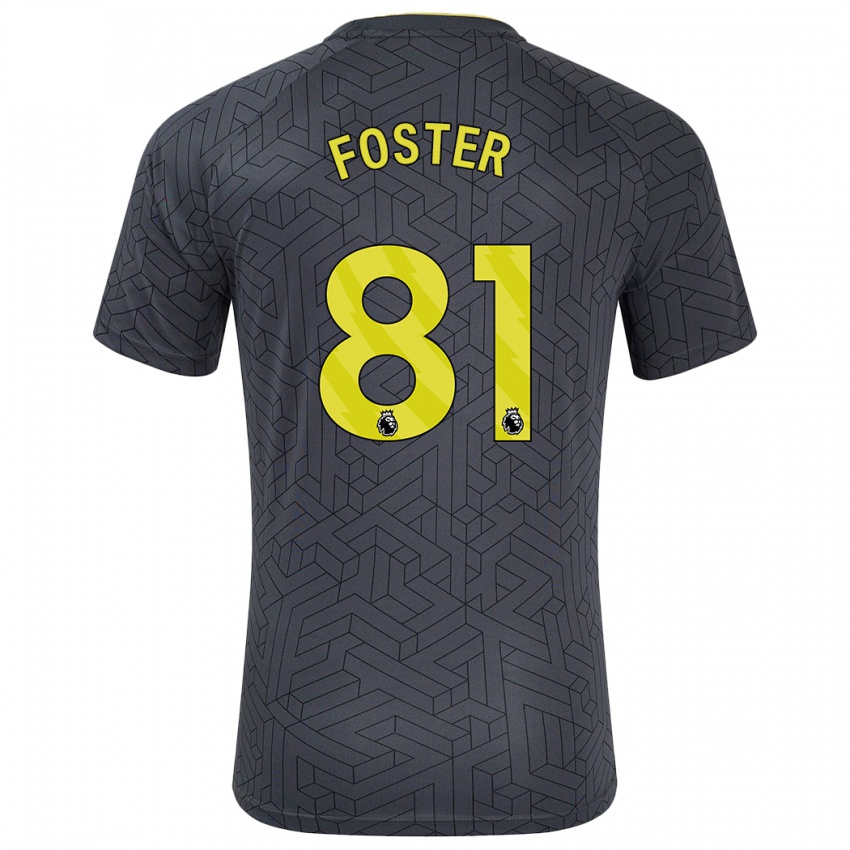 Dětské Harvey Foster #81 Černá Žlutá Daleko Hráčské Dresy 2024/25 Dres