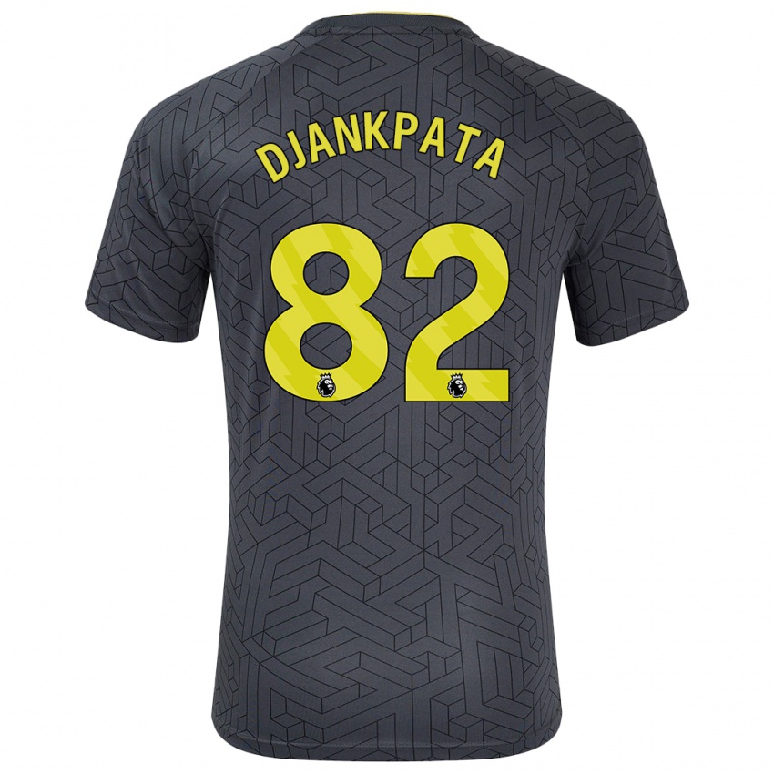 Dětské Halid Djankpata #82 Černá Žlutá Daleko Hráčské Dresy 2024/25 Dres