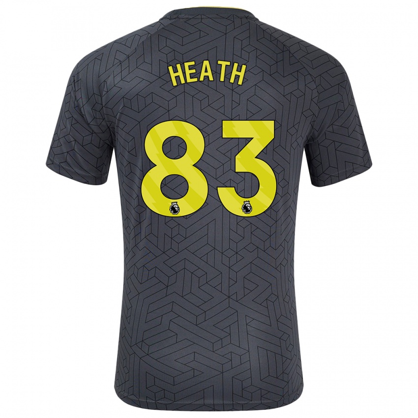 Dětské Isaac Heath #83 Černá Žlutá Daleko Hráčské Dresy 2024/25 Dres