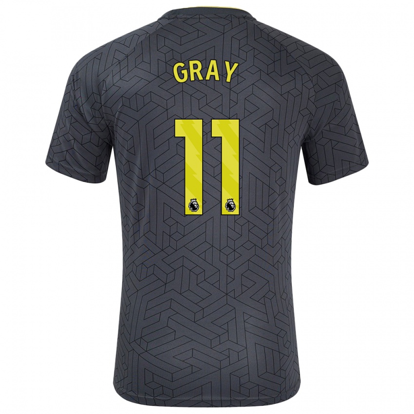 Dětské Demarai Gray #11 Černá Žlutá Daleko Hráčské Dresy 2024/25 Dres