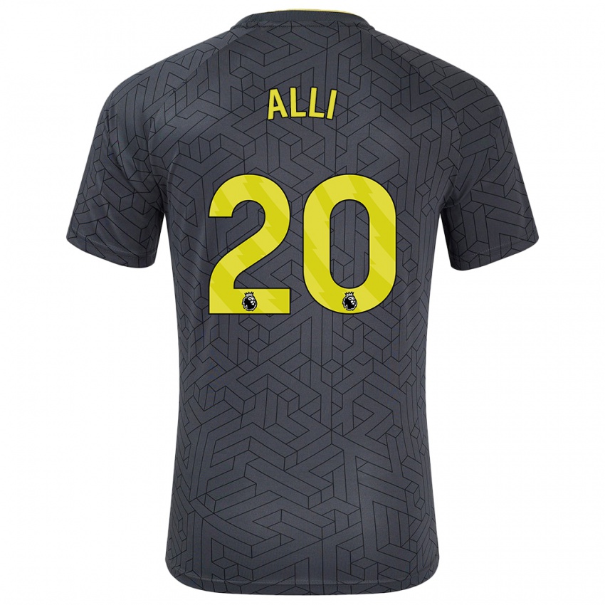 Dětské Dele Alli #20 Černá Žlutá Daleko Hráčské Dresy 2024/25 Dres