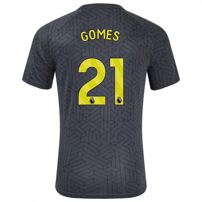 Dětské André Gomes #21 Černá Žlutá Daleko Hráčské Dresy 2024/25 Dres