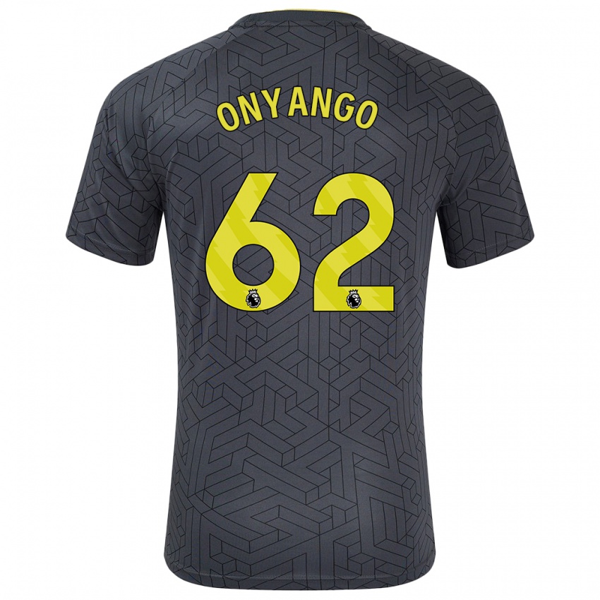 Dětské Tyler Onyango #62 Černá Žlutá Daleko Hráčské Dresy 2024/25 Dres