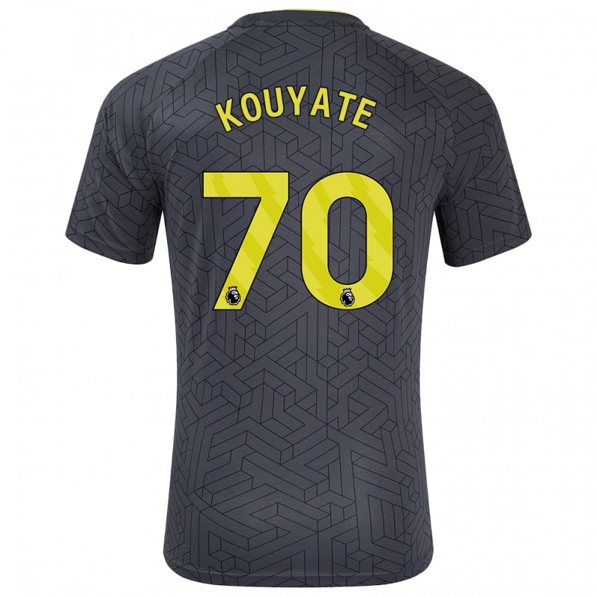 Dětské Katia Kouyate #70 Černá Žlutá Daleko Hráčské Dresy 2024/25 Dres