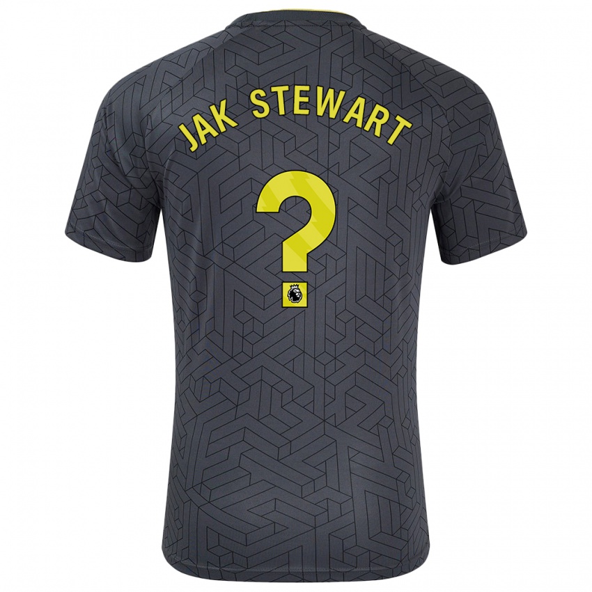 Dětské Jak Stewart #0 Černá Žlutá Daleko Hráčské Dresy 2024/25 Dres