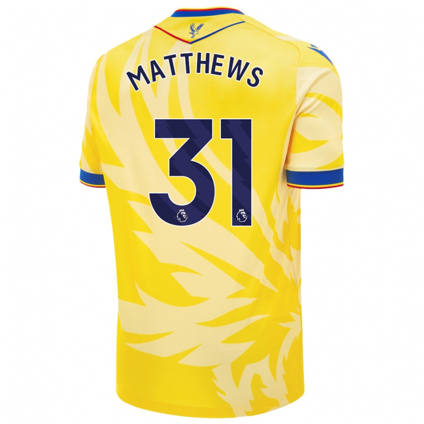 Dětské Remi Matthews #31 Žluť Daleko Hráčské Dresy 2024/25 Dres