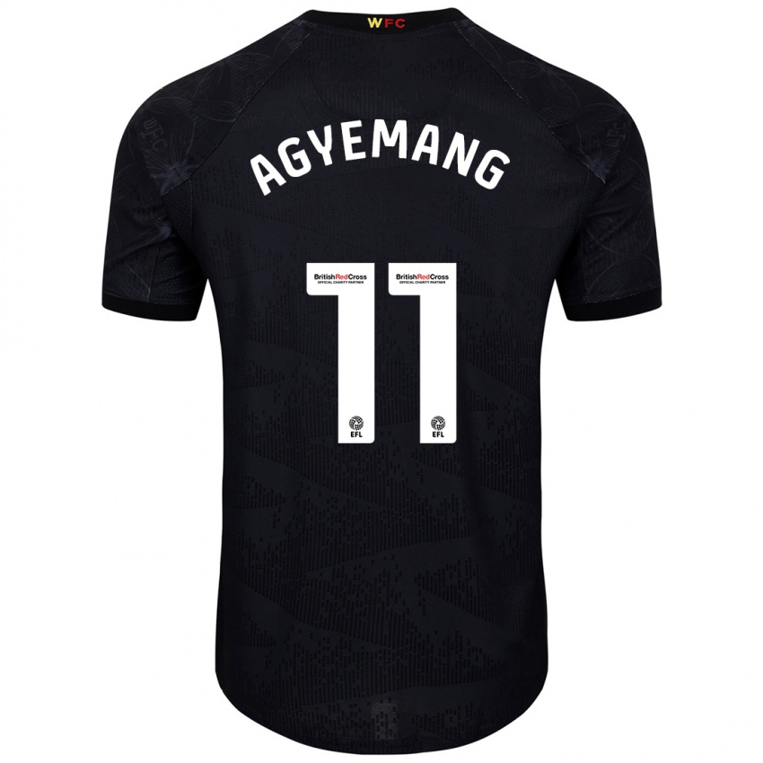 Dětské Michelle Agyemang #11 Černá Bílá Daleko Hráčské Dresy 2024/25 Dres