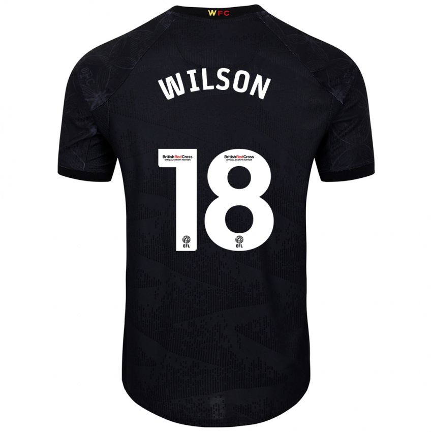 Dětské Poppy Wilson #18 Černá Bílá Daleko Hráčské Dresy 2024/25 Dres