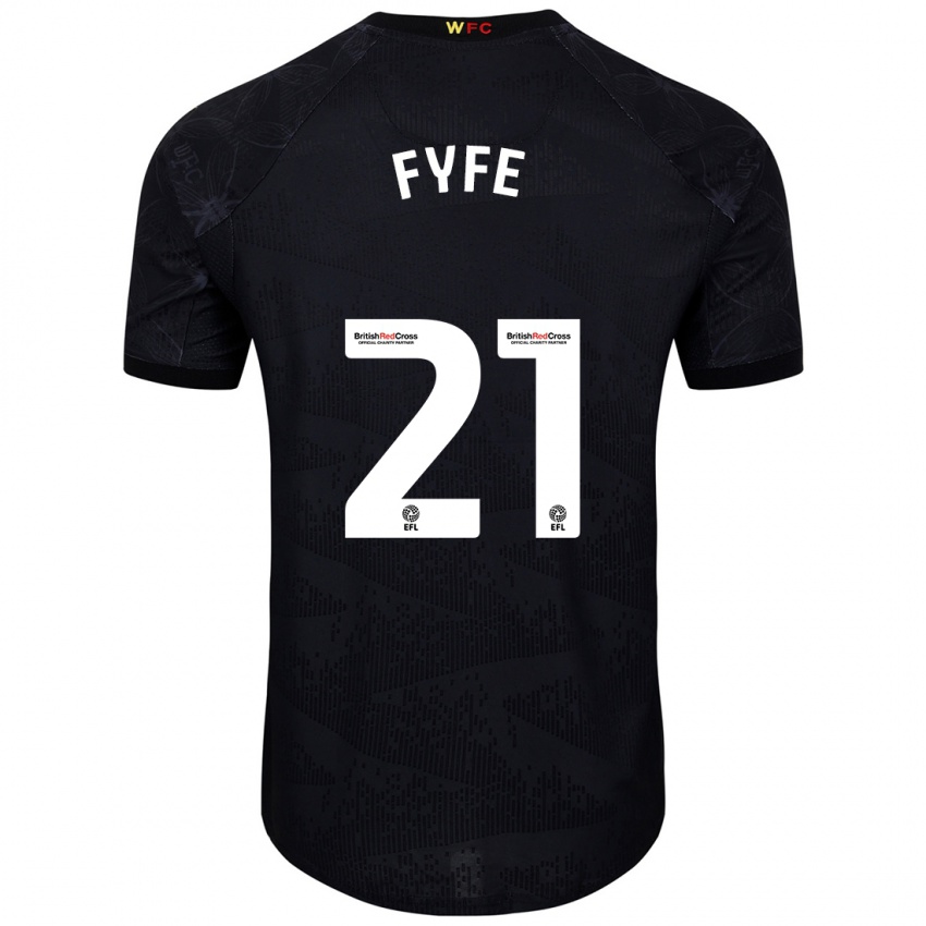 Dětské Flo Fyfe #21 Černá Bílá Daleko Hráčské Dresy 2024/25 Dres