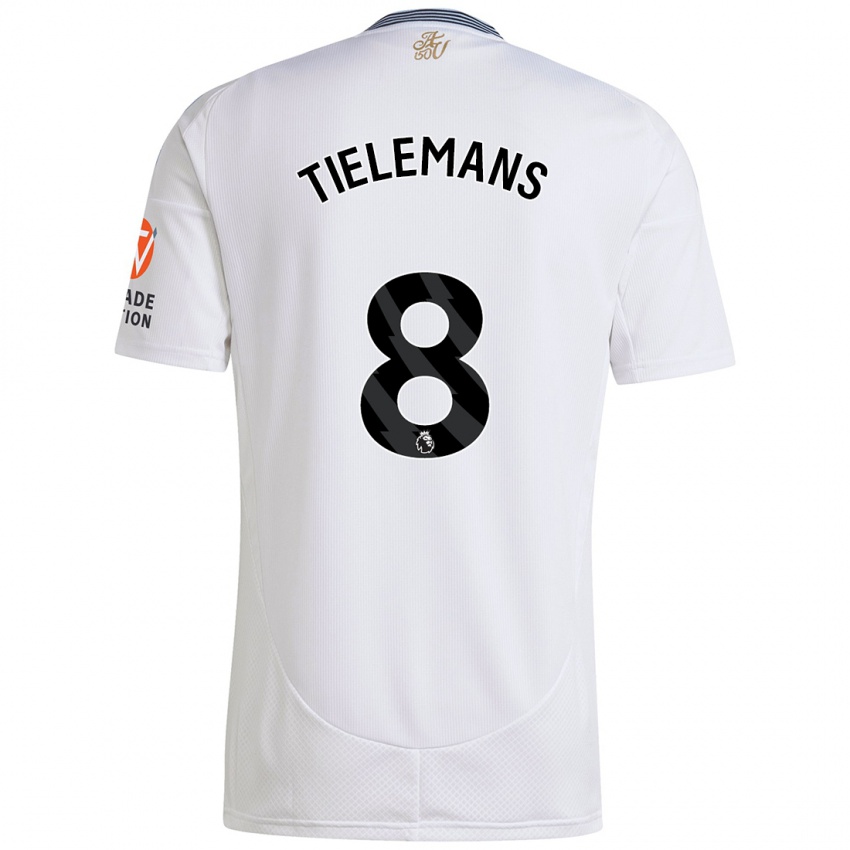 Dětské Youri Tielemans #8 Bílý Daleko Hráčské Dresy 2024/25 Dres