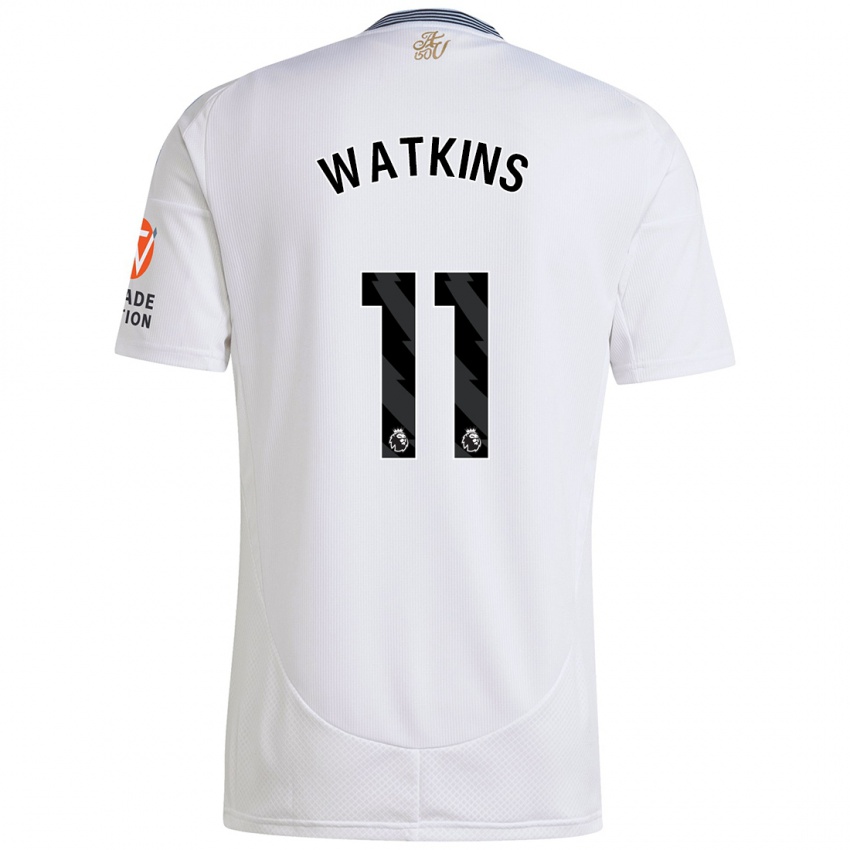 Dětské Ollie Watkins #11 Bílý Daleko Hráčské Dresy 2024/25 Dres