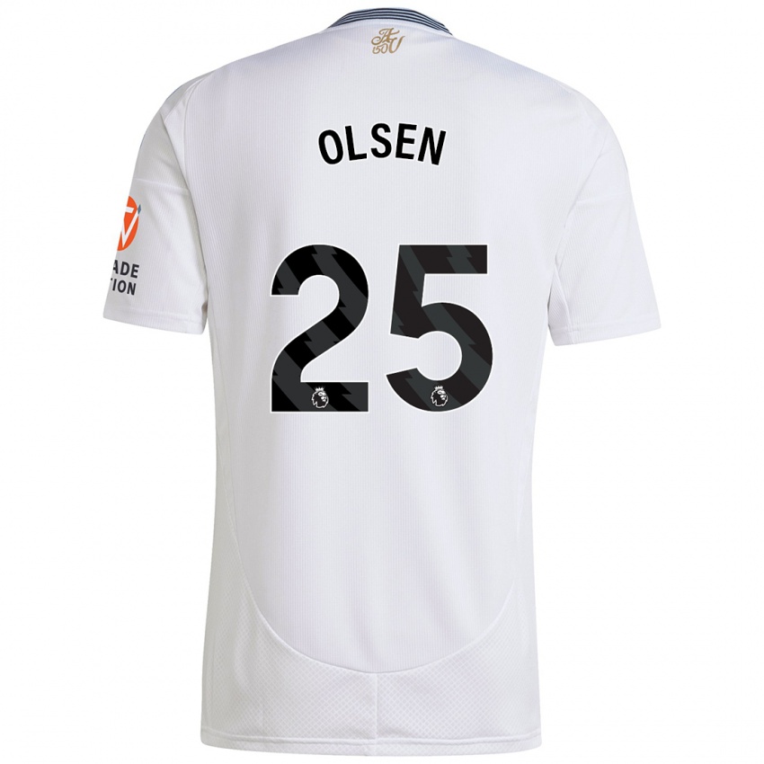 Dětské Robin Olsen #25 Bílý Daleko Hráčské Dresy 2024/25 Dres