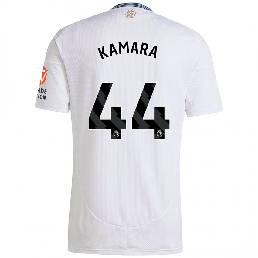 Dětské Boubacar Kamara #44 Bílý Daleko Hráčské Dresy 2024/25 Dres